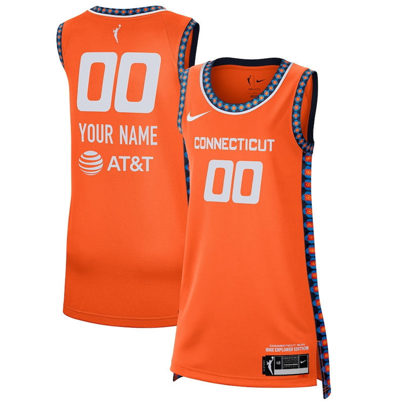 Youth DeWanna Bonner Connecticut Active Player Custom Orange Stitched Basketball Jersey